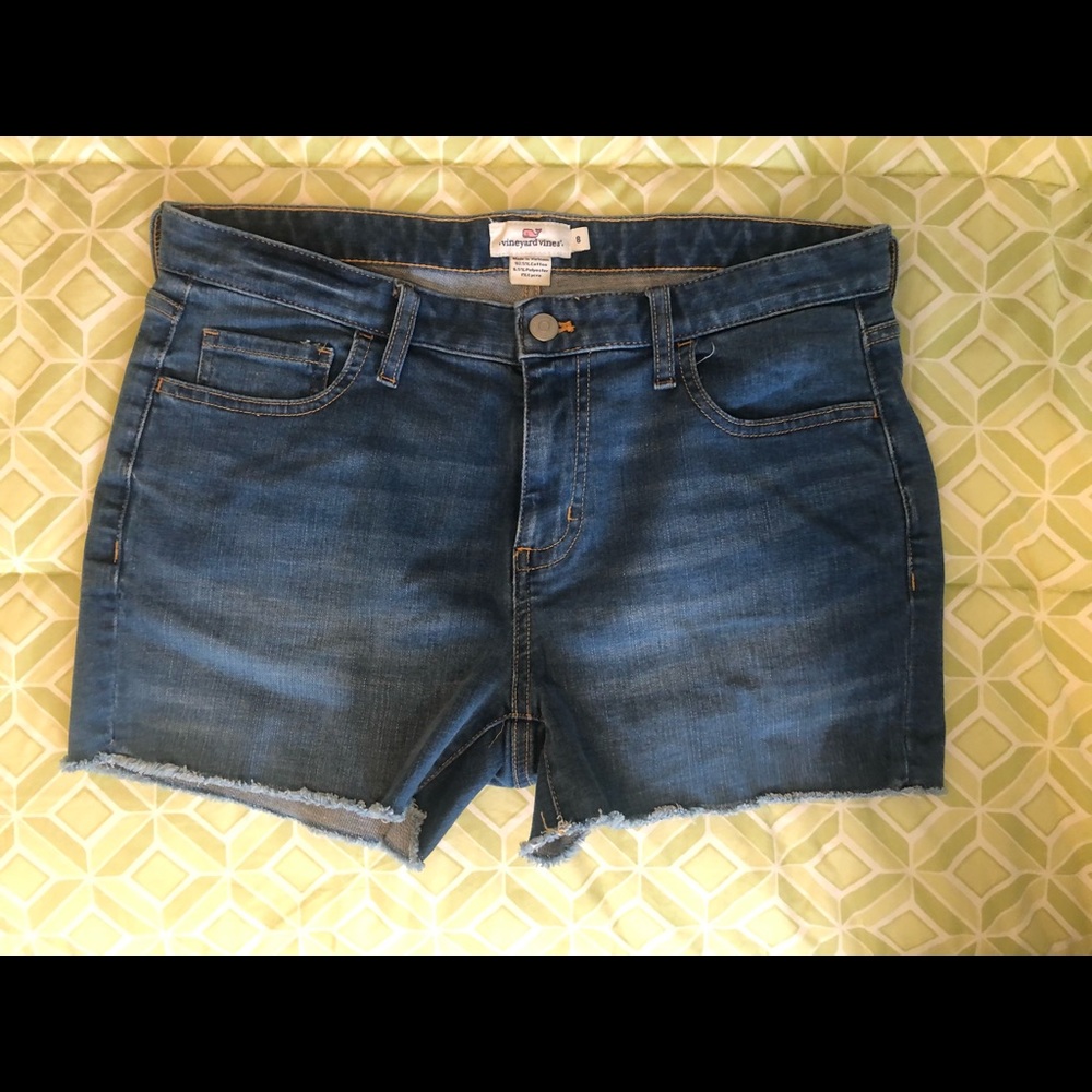 Vineyard Vines Jamie High-Rise Cutoff shirts denim